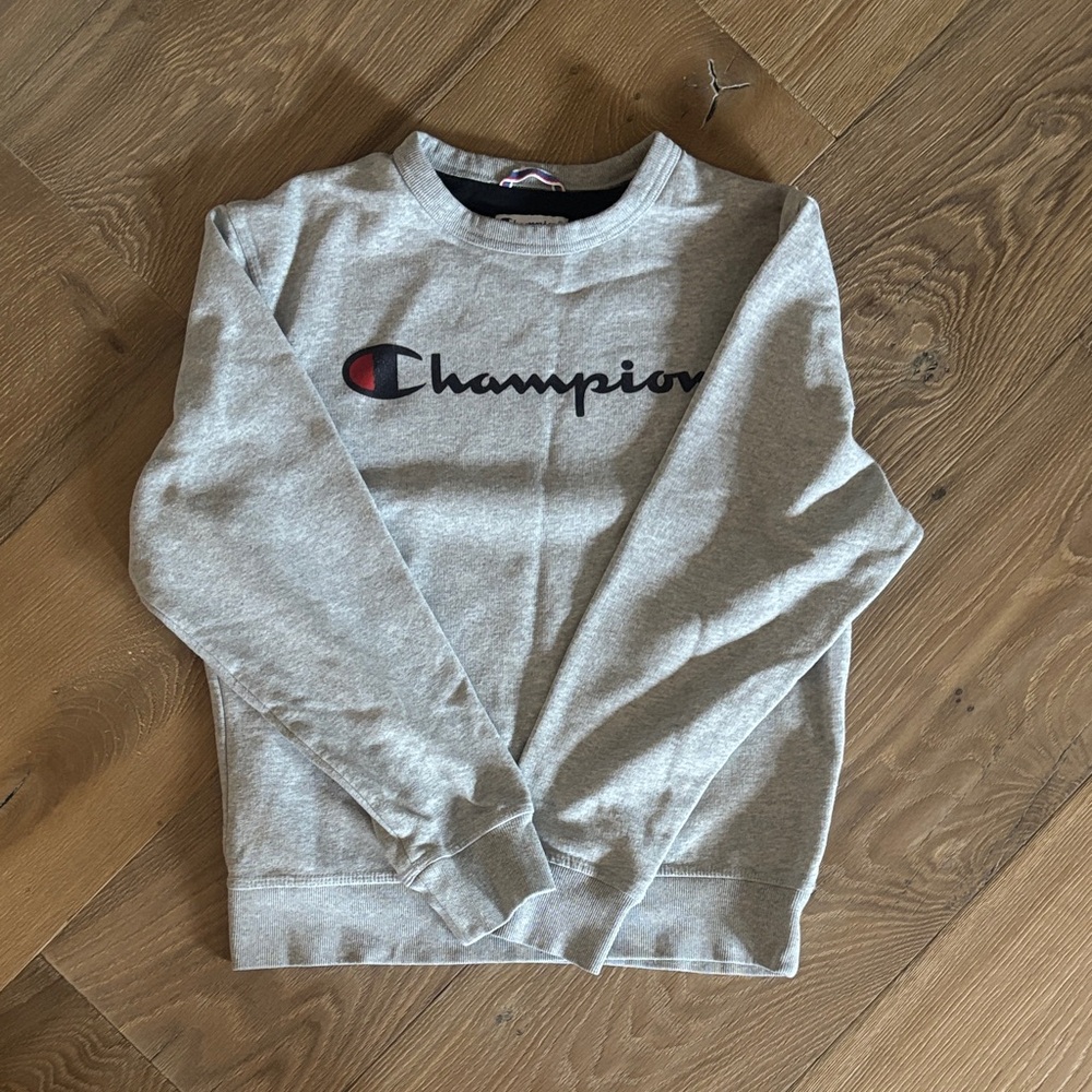 Champion Crewneck Sweater in Gray